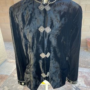 DOUBLE D RANCH Velvet Black Western Studded Jacket